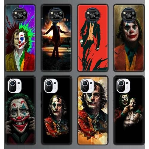 Phone Case for Xiaomi Mi Note 10 Lite 11 10T Pro 5G 9T Poco X3 NFC M3 Silicone Back Cover Mobile Bag Crazy Joker Art Pattern