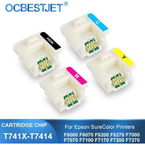 T7411-T7414 T7411 Ink Tank Chip For Epson SureColor F6000 F6070 F6200 F6270 F7000 F7070 F7100 F7200 F7270 Cartridge Chip Unit