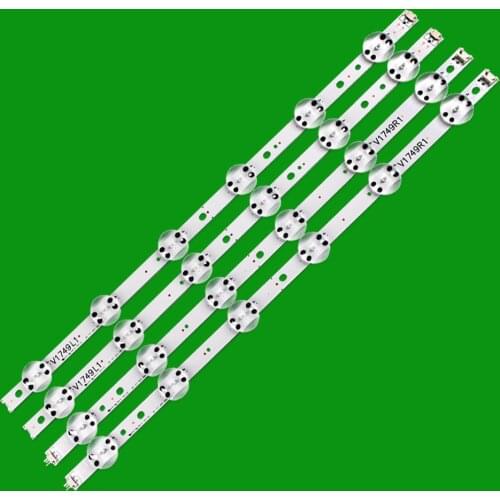 4pcs LED Backlight strip For LG 49" TV 6916L-2862A 6916L-2863A V17 49 R1+L1 ART3 49UJ670V-ZD 49UJ6560 49UJ651V LC490DGG(F