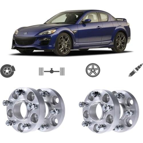 Teeze 4pcs 5X114.3 67.1CB 25mm Thick Hubcenteric Wheel Spacer Adapters For Mazda Series
