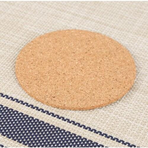 Heat Insulation Round Cork Plain Coaster Coffee Wine Drink Tea Cup Mat Pad Household Office Mat Non-Slip Tableware Kitchen mat
