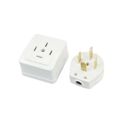 25A AC 440V Three 3 Phase Four 4 Wire 3P4W Industrial Plug Socket Set White