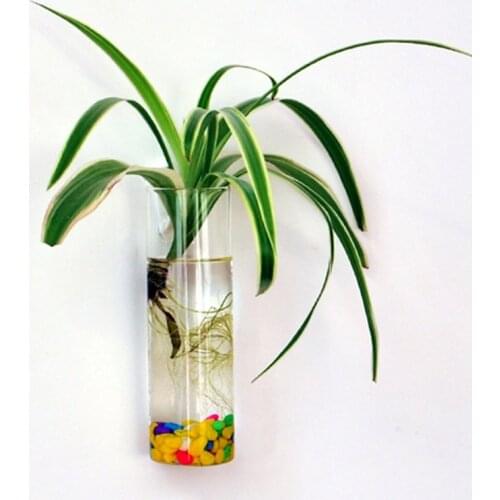 2018 Wall Hanging Glass Flower Planter Vase Plant Pot Terrarium Home Garden