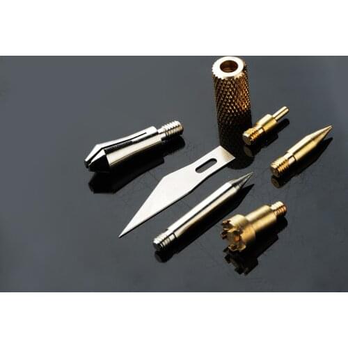 7pcs Wood Burning Pen Set Welding Tips & Stencil Set Soldering Iron Carving Tools For DIY Craft