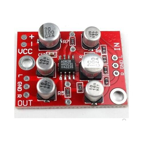 AD828 Stereo Dynamic Microphone Preamplifier Board MIC Preamp Module