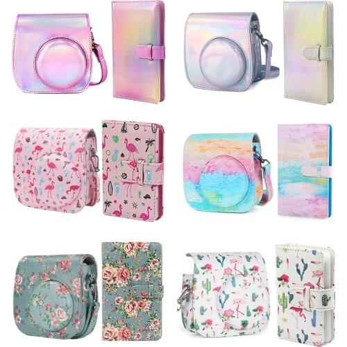 For Fujifilm Instax Mini 11 9 8+ 8 Camera Accessories PU Leather Shoulder Bag Protector Cover Case + Album Dropshipping
