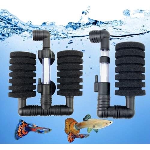 Aquarium Filter Fish Tank Air Pump Biochemical Sponge Filter Aquarium Bio Double Head Sponge Filter Fish Tank Supplies