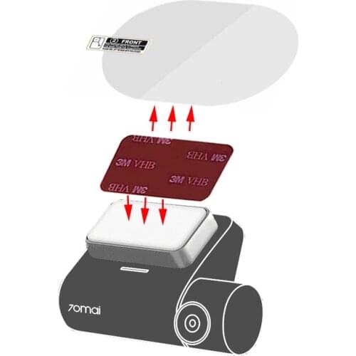 For Xiaomi 70mai Pro car DVR and original 70mai Pro car DVR 3M double-sided tape and transparent electrostatic film