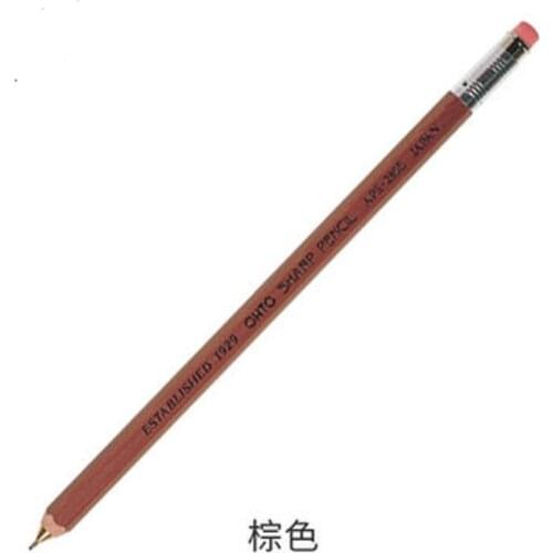 Wood rod hexagonal rod automatic pencil hand-painted sketch student examination dedicated 0.5mm 2pcs/lot