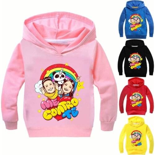 Me Contro Te Printed kids Long Sleeve Hoodie Boys Girls Cartoon Cotton Sweatshirts Rainbow Pullover Childrens Sportswear Tops