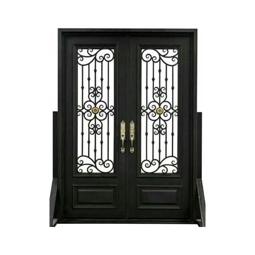Shanghai Hench Custom Made hand Forged wrought iron doors for Australia and United States