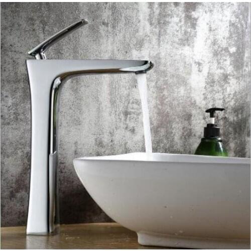 Basin Faucet Chrome Basin Mixer Brass Crane Bathroom Faucets Hot and Cold Water Mixer Tap Contemporary Mixer Tap torneira