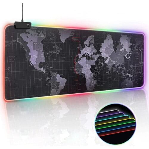 Gaming Mouse Pad RGB Mouse Pad Gamer Large Mouse Mat Mouse Pad Led light XXL Surface Mouse Pad Keyboard Desk Mat controllable