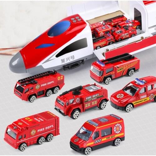 Inertial Orbit Model High-speed Train Car Model Early Learning Cognition Engineering Storage Sliding Alloy Car Kids Toys