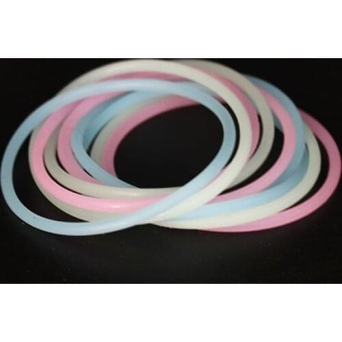 ISINYEE 12pcs Elastic Glow In The Night Luminous Wristband Bracelets For Women Girls Silicone Rubber Hairbands DIY Jewelry Gifts