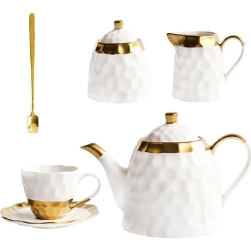 Ceramic Coffee Cup Set Simple Afternoon Tea Cup Flower Tea Tea Set Set European Household High-end Cup Set
