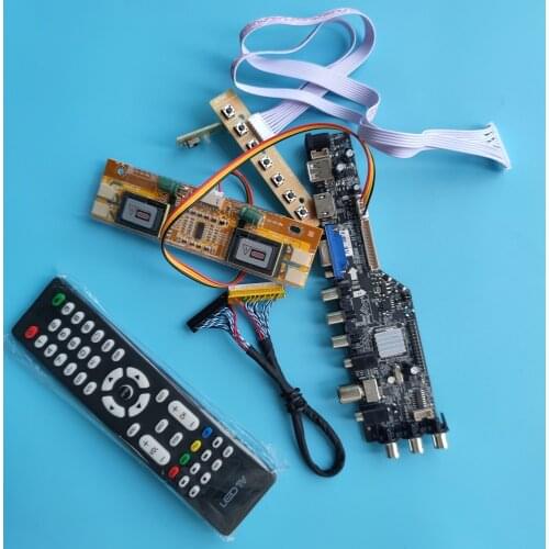 Kit LM201WE3-TLL2/LM201WE3-TLF5 DVB-T 4 CCFL Panel HDMI-compatible USB VGA Digital 1680x1050 TV Controller Board Driver LCD AV