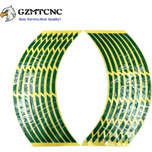 Motorcycle Tire Wheel Sticker 17" 18" 19'' Reflective Decals Rim Tape Strip For KAWASAKI Z250 Z800 Z1000 Z750 Ninja 250 300