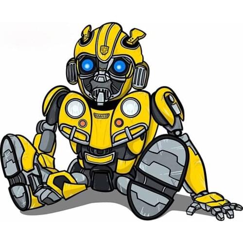 Lovely Bumblebee Cartoon Car Stickers Car Motorcycle Accessories Waterproof Sunscreen Scratch-Proof Protector Sticker Kk13*11cm