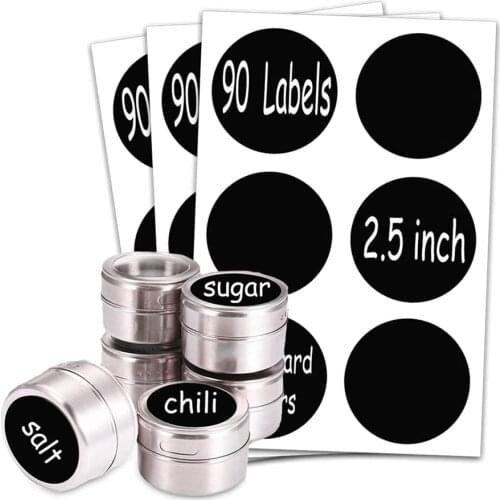 Chalkboard labels PVC Round mini self-adhesive Chalkboard Labels decorative Blackboard Stickers for bottles or jars decoration