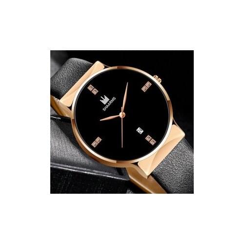 2020 New Sport Watches Mens Slim Watches Leather Strap Quartz Watch men Gold Wristwatch For Men Relogio Masculino Watches Watch