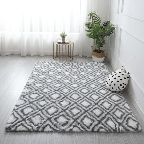 New living room carpet bedside plush floor mat tatami rectangular crawling rug thickened high-density sponge non-slip carpet