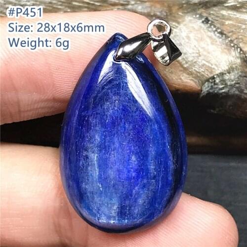 Top Natural Blue Kyanite Beads Pendant For Woman Man Crystal 33x20x6mm Cat Eye Gemstone Crystal Water Drop Necklace Pendant AAAA