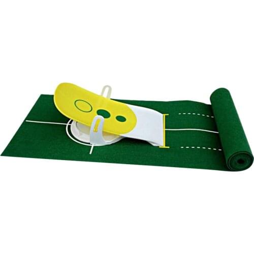 Professional Deluxe 3 Holes Golf Putt Trainer Golfer Putting Putter Simulator Green Mat Gear Equipment Golf Accessories