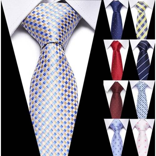 Luxury Wedding Ties 7.5cm Mens Classic Tie Silk Jacquard Woven Tie Set Business Necktie Accessories Men Necktie