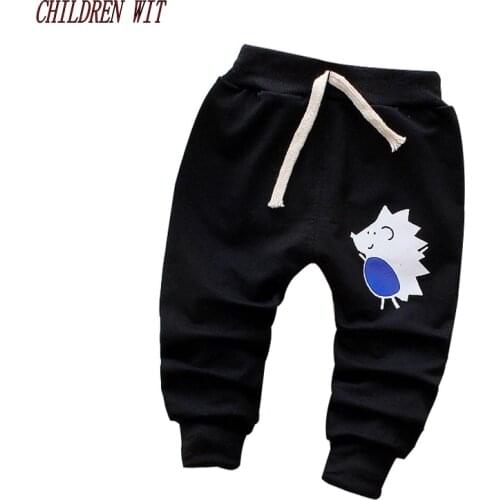 CHILDREN WIT 2018 New Spring&Autumn Cotton Cartoon hedgehog Baby pants Baby Boys Pants Girls pants 0-3 Year Kids Harlan Pants
