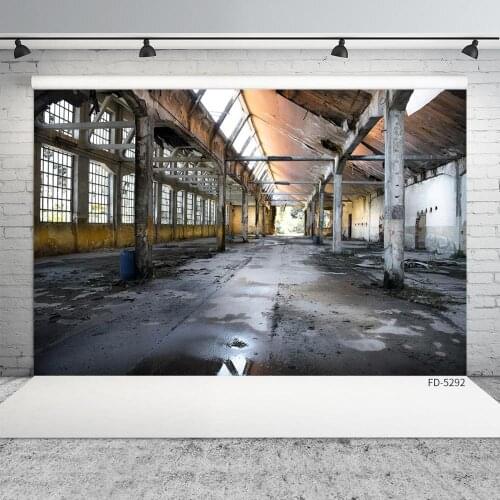 Photo Backdrop Dilapidated Factory Building Vinyl Cloth Fond Background for Children Baby Portrait Photobooth Photography Props
