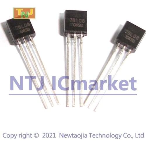 100 PCS 78L08 TO-92 LM78L08 L78L08 100mA 8V Positive-Voltage Regulators