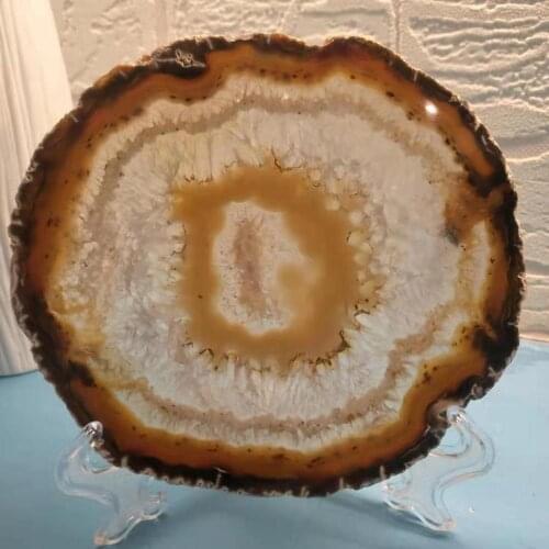 120-140mm Large Agate Slice Geode Polished Crystal Quartz