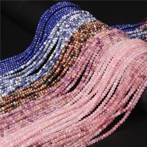 4x3mm Natural Faceted Quartz Lapis Lazuli Stone Beads Rondelle Agat Flat Loose Bead Charm For Jewelry Making Accessory Handmade