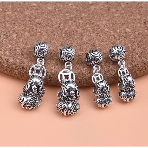 925 Sterling Silver Retro Bracelet Brave troops Dangle Charm Pendant DIY for Jewelry Making