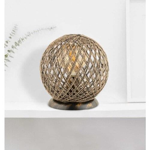 Balle Globe Lampshade Jute Black