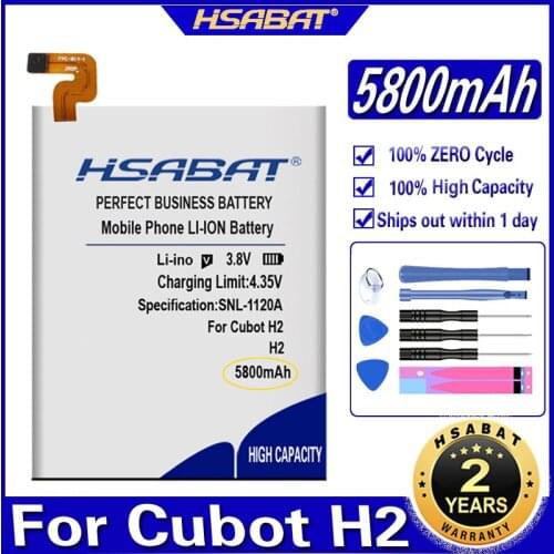 HSABAT H2 5800mAh Top Capacity Battery for Cubot H2 Batteries