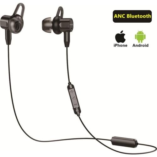ANC Earphone Active Noise Cancelling Earbud Bluetooth 4.2 in-Ear Mic Line Control Magnetic Sport Music Sports wireless earphones