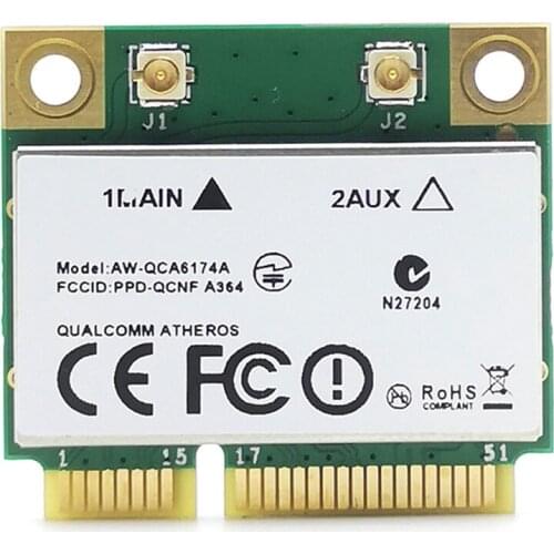 Atheros QCA6174 1200M 2.4G / 5G Dual Frequency Mini PCIE Wireless Network Card + Bluetooth 4.1