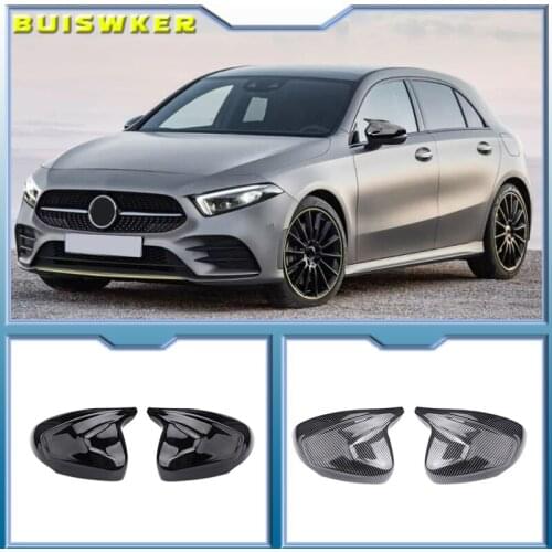 Car Rear View Mirror Cover Protective Decoration for Mercedes Benz a Class W177 2018 A180 A200