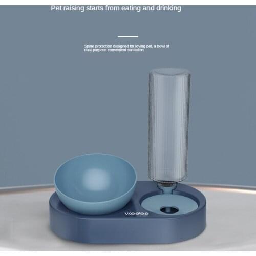Cat Bowl double bowl automatic drinking dog bowl dog bowl dog bowl cat dog bowl pet supplies small size