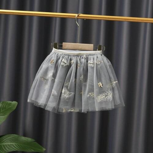 Girls Baby Kids Skirts Embroidered Mesh Skirt Infant Short Cake Skirt Dance Party Children Princess Fit 2-7years Old