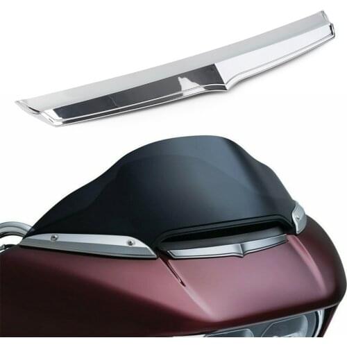 Chrome Motorbike Front Fairing Air Flow Vent Accent Trim Decoration For Harley Road Glide FLTR 2015 2016 2017 2018 2019
