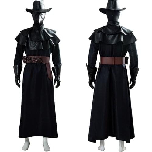 Steampunk Plague Doctor Coaplay Costume Coat Long Robe Cape Outfits Costume Halloween Carnival Costumes