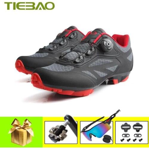 TIEBAO SPD MTB Cycling Shoes Men Women Self-locking Breathable Original Mountain Bike Shoes Sapatilha Riding Bicycle Sneakers