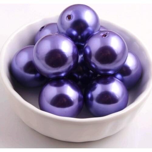 Kwoi vita 20mm Chunky Fashion A64 100pcs a lot , Loose Imitation Plastic Pearl for Chunky Beads Jewelry