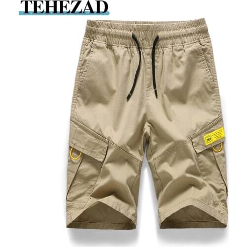 Mens Summer Breeches Shorts 2021 New Casual Black and Green Mens Classic Brand Clothing 100% Cotton Beach Shorts Men