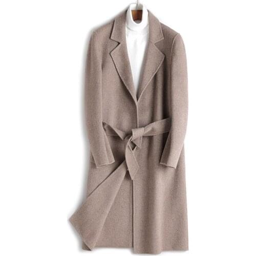 Double-side Woolen Coat Autumn Winter Jacket Men Real Wool Coats Streetwear Windbreaker Long Jackets Abrigo Hombre MY1879