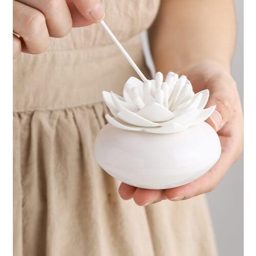 Nordic Ins Popular Light Luxury Bathroom Organizer Ceramic Cotton Swab Box Storage Boxes Home Organizer контейнер для хранения