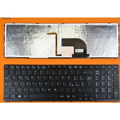 Italian New Keyboard for SONY VAIO E17 SVE 17 SVE17 Laptop Black with Frame & Backlit